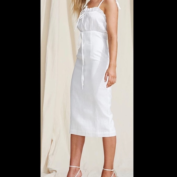 Maurie + Eve white linen Ashia dress - Picture 2 of 8